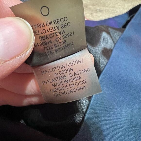 Elie Tahari Womans Graphic Print Sleeveless Floral Sheath Dress Navy Blue Size 2 - Picture 13 of 13